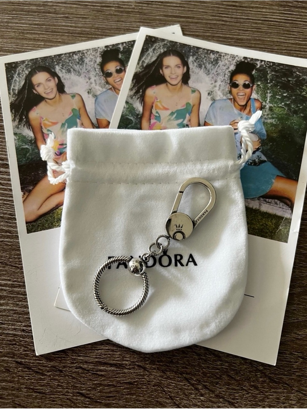 Pandora Silver Keyring Charm Holder